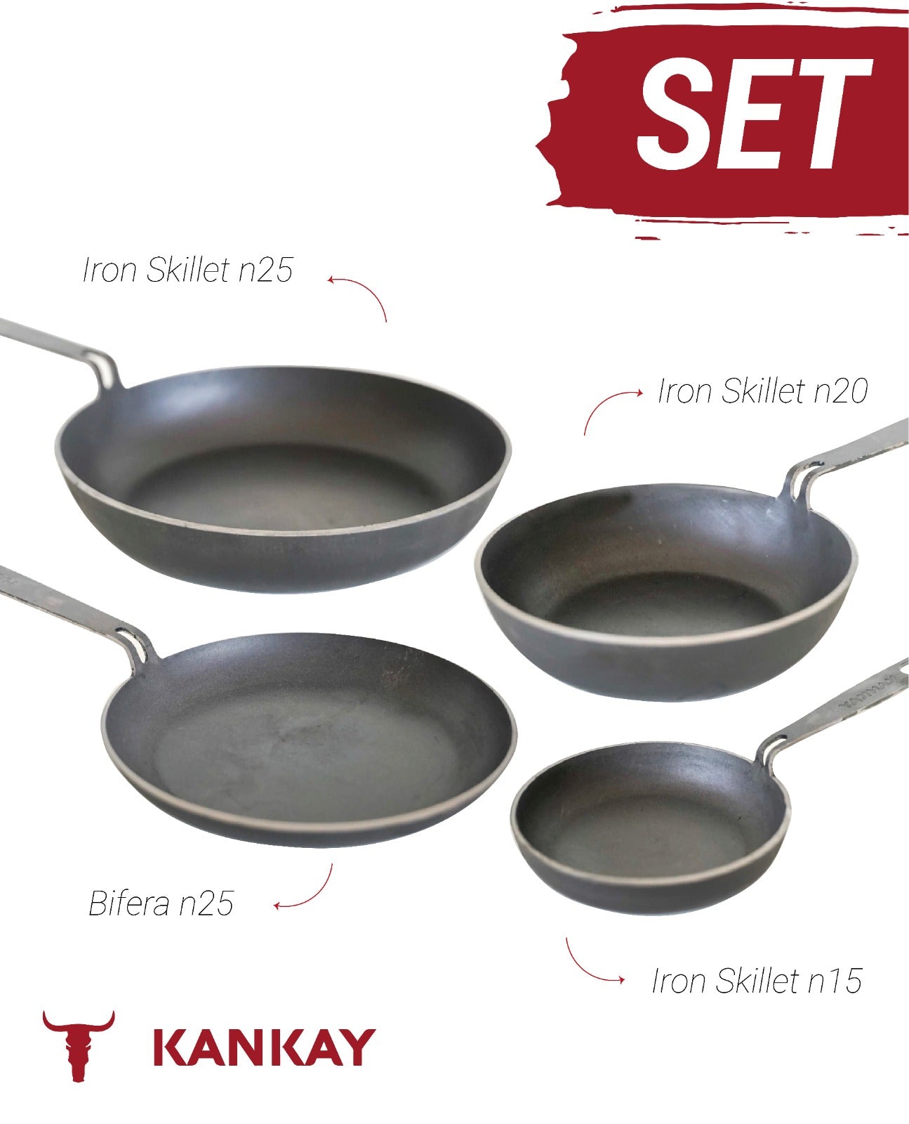 Skillet set x4 units