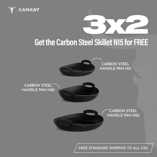 3x2- Carbon Steel Handle Pan for FREE!