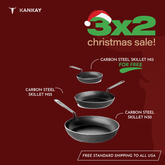 3x2 Carbon Steel Skillet - GET 1 FREE